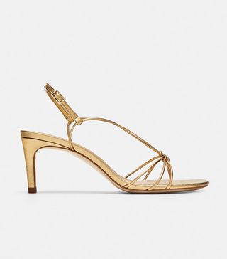 Zara + High-Heeled Strappy Sandals