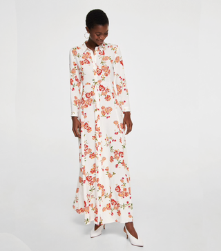 Mango + Floral Print Long Dress