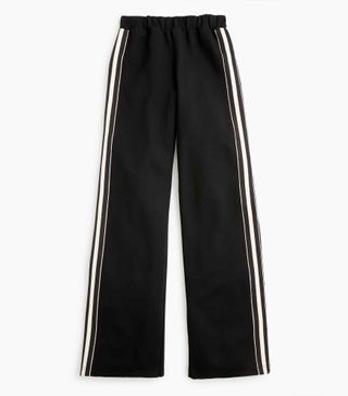 Universal Standard for J.Crew + Wide-Leg Ponte Pant With Stripe