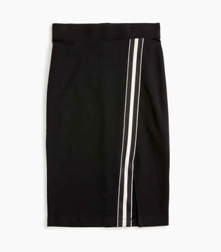 Universal Standard for J.Crew + French Terry Slit Skirt With Track Stripe