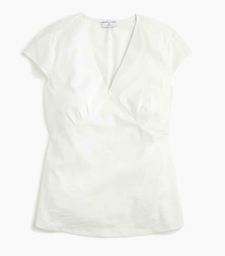 Universal Standard for J.Crew + Linen V-Neck Top