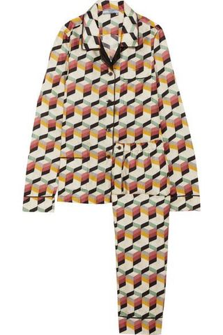 Prada + Printed Silk-Twill Pajama Set