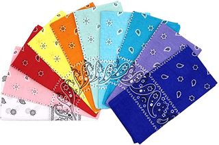 Vamqor + 100% Cotton 10 Pack Fine Bandanas