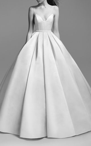 Alex Perry Bride + Suzy Satin Embellished Gown
