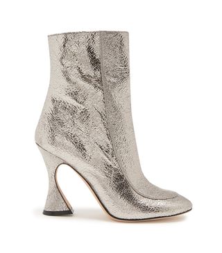 Sies Marjan + Emma Crinkled-Leather Ankle Boots