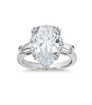 Blue Nile Studio + Pear Tapered Baguette Engagement Ring