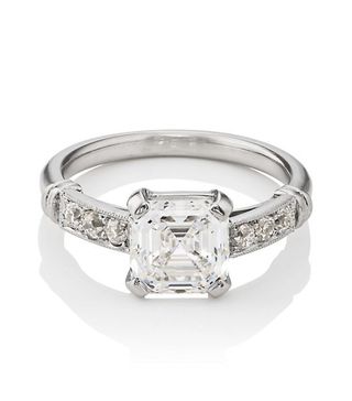 Stephanie Windsor Antiques + Asscher-Cut White-Diamond Ring