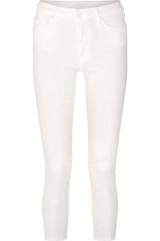 Mother + The Looker Cropped High-Rise Skinny Jeans