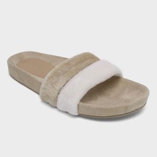 Who What Wear + Frances Terry Cloth Pool Slide Sandals