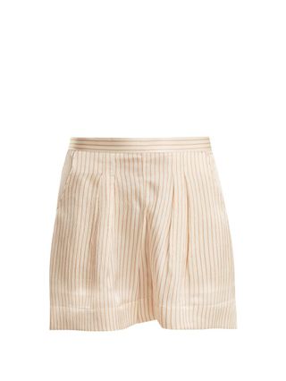 Eres + Riga Striped Seersucker-Silk Pyjama Shorts