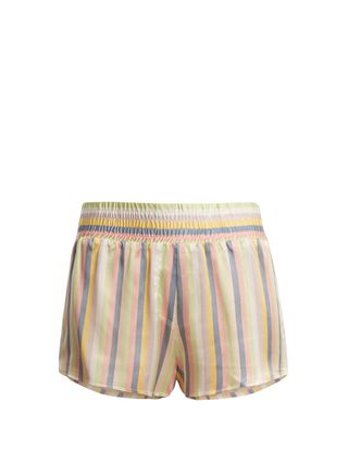 Morgan Lane + Corey Striped Silk Pyjama Shorts