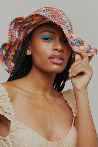 Urban Outfitters + Multicolor Crochet Sun Hat