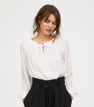 H&M + Textured-Weave Blouse
