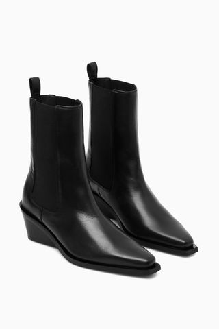 COS + Leather Cowboy Chelsea Boots