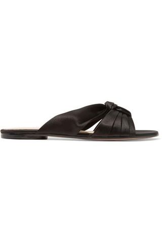 Gianvito Rossi + Knotted Satin Slides