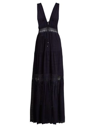 Jonathan Simkhai + Embroidered-Lace Silk Dress