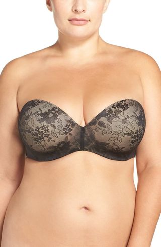 Curvy Couture + Strapless Sensation Multi-Way Push-Up Bra