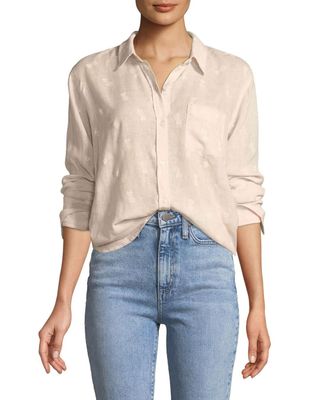 Rails + Charli Pineapples Linen-Blend Button-Front Shirt