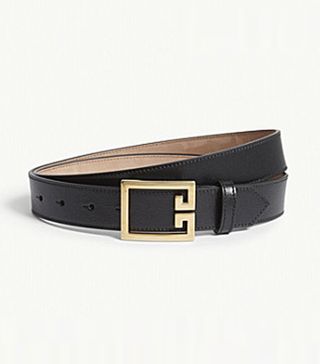 Givenchy + Logo-Buckle Leather Belt