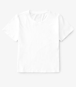 Everlane + Cotton Box-Cut T-Shirt in White