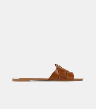 Zara + Leather Crossover Sandal
