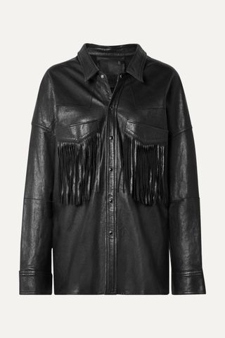 R13 + Oversized fringed leather jacket