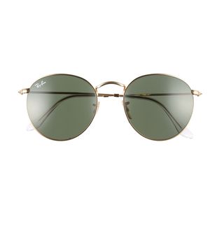 Ray-Ban + Icons 53MM Retro Sunglasses in Gun/ Green Solid