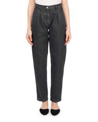 Magda Butrym + Huntsville High-Waist Pleated Stovepipe Jeans
