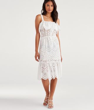 7 for All Mankind + Eyelet Midi Dress