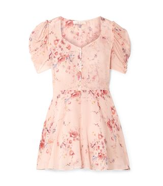 LoveShackFancy + Cora Floral-Print Silk-Georgette Mini Dress