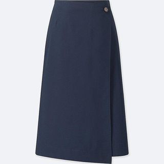 Uniqlo + High-Waist Wrap Narrow Skirt