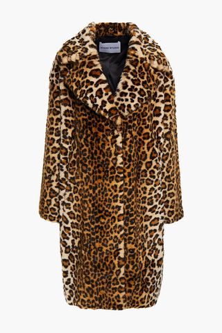 Stand Studio + Camille Cocoon Leopard-Print Faux Fur Coat