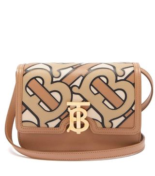 Burberry + TB-Monogram Leather Crossbody Bag