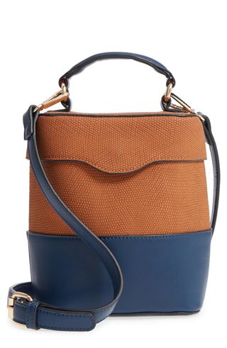 Leith + Bicolor Faux Leather Cylinder Bag