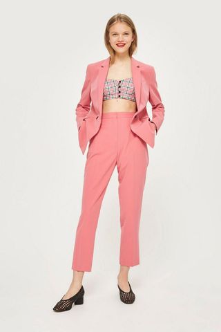 Topshop + Pink Double Breasted Suit