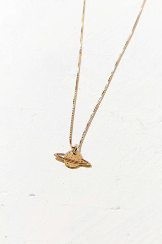 Malaikaraiss + Saturn Charm Necklace