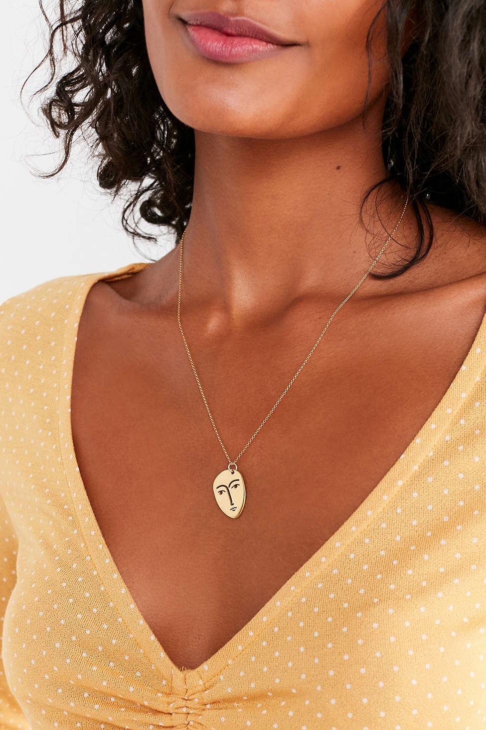 Kopi + Face Pendant Necklace