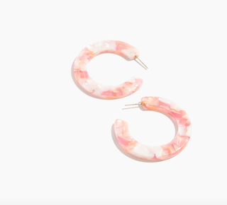 Madewell + Marbled Resin Hoop Earrings