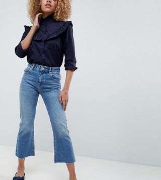 ASOS Petite + Petite Egerton Rigid Cropped Flare Jeans