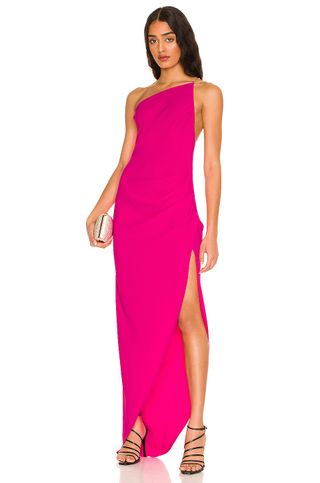 Amanda Uprichard x Revolve + Marea Gown in Hot Pink