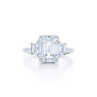 Kwiat + Emerald Cut Diamond Engagement Ring