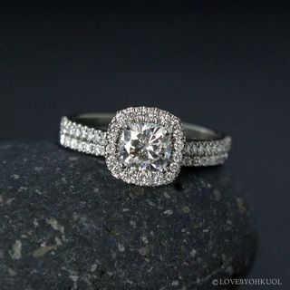 Love by Oh Kuol + Halo Diamond Engagement Ring