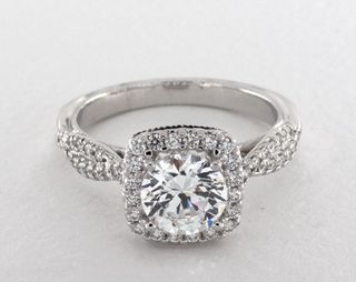 James Allen + 14K White Gold Classic Engagement Ring by Verragio