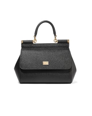 Dolce & Gabbana + Sicily Small Textured-Leather Tote