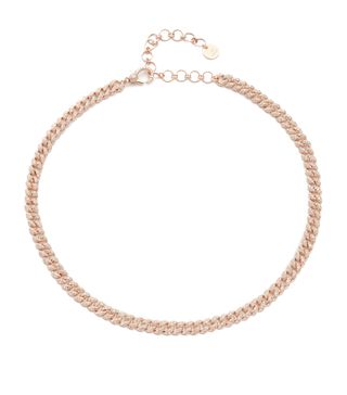 Shay + 18k Rose Gold Mini Pave Link Choker Necklace