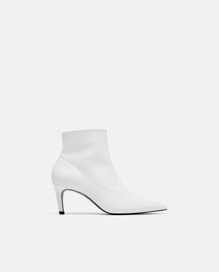 Zara + Leather High Heeled Ankle Boot