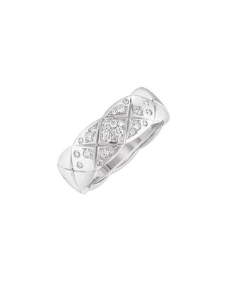 Chanel + Coco Crush Ring in 18K White Gold With Diamonds