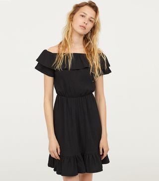 H&M + Off-the-Shoulder-Dress