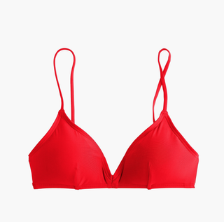 J.Crew + French Bikini Top in Red