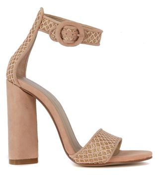Kendall + Kylie + Giselle Pink and Glitter Fabric Sandal